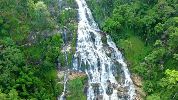 Aerial view of Maeya Waterfall, Thailand