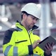 Engineer Is Using Tablet Pc In Factory - VideoHive Item for Sale