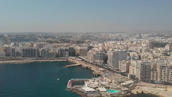 Sliema  - Aerial view of the city of Sliema, Malta