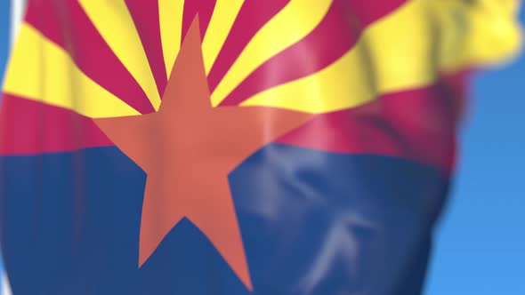 Waving Flag of Arizona