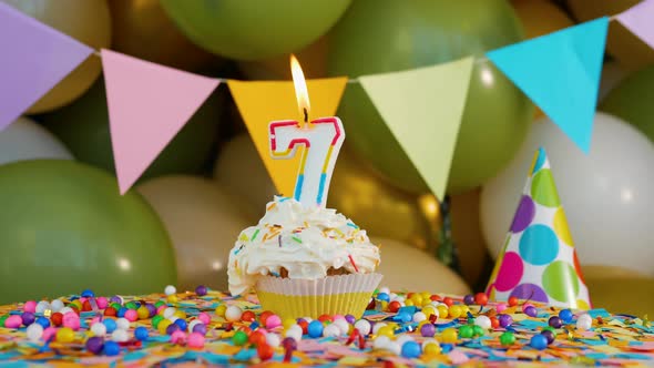 Beautiful Birthday Greetings For A 7 Year Old Child, Birthday Cupcake Decorations