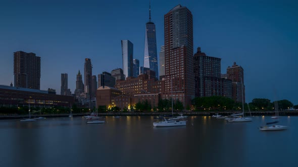 Hudson River Yacht club sunrise time lapse