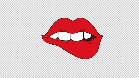 Lips Biting Animation