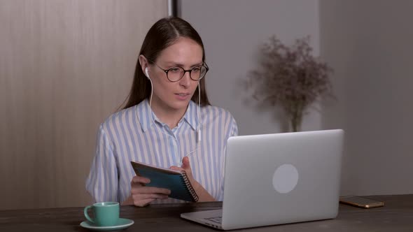 Dissatisfied Woman Teacher Working Home