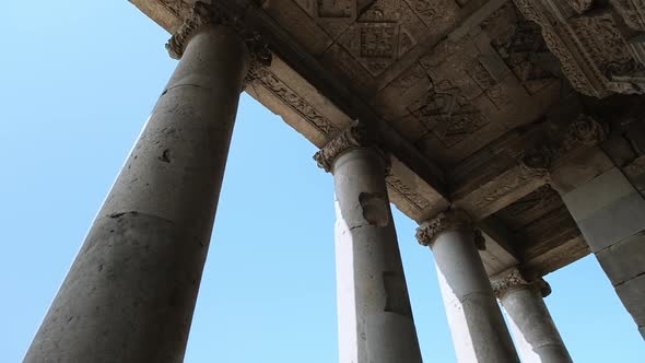 Panorama of the Columns of the Ancient Armenian Temple of Garni
