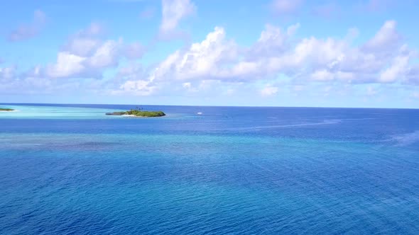 Aerial drone texture of bay beach journey by sea and sand background