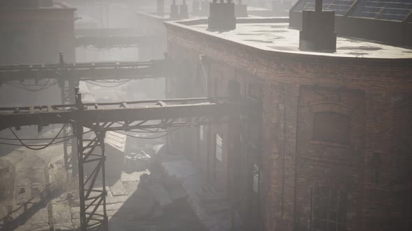 Abandoned Factory Empty Because of the Coronavirus Covid19 Epidemic