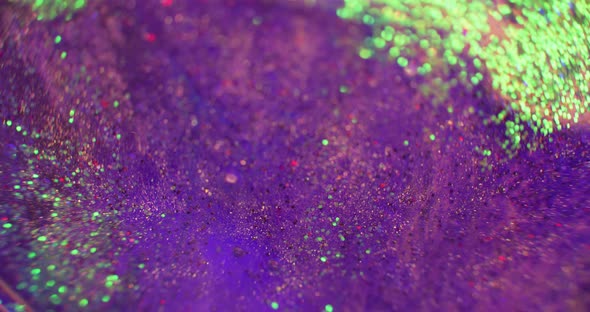 Bokeh Light Background Glitter Ink Flow Neon Grain