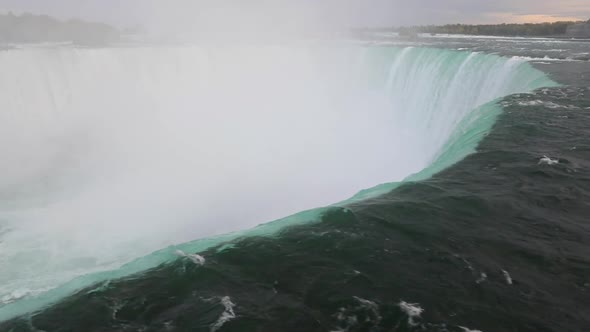 Niagara Falls view from the top, slow motion