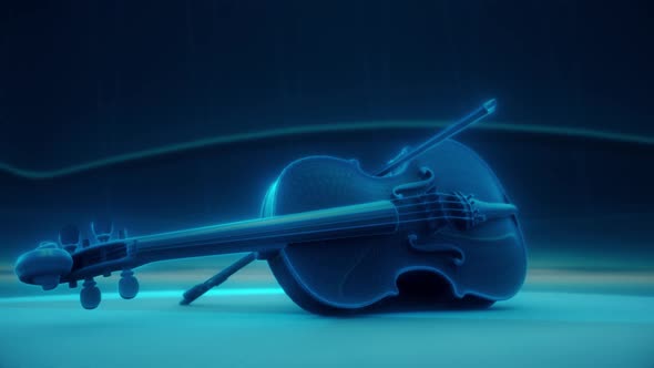 Digital Musical Violin Presenting Digital Classical Music 4k