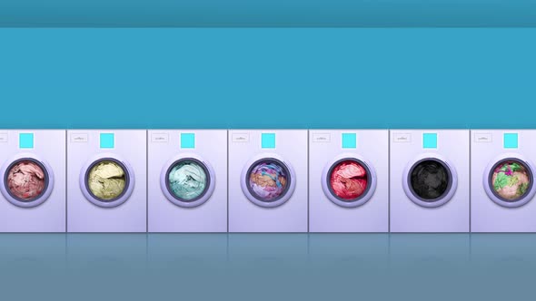 New Machines with Blue Control Panels Wash Dirty Clothes alt