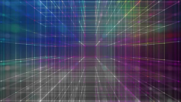 Abstract Colorful Digital Grid Background