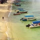 Close up view of the boats parked on a beach - VideoHive Item for Sale