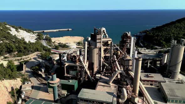 Aerial View of Cement Factory