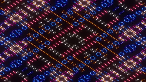 Neon Pixel Background Vj Loop