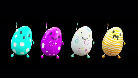 57 Easter Day Eggs Dancing 4K