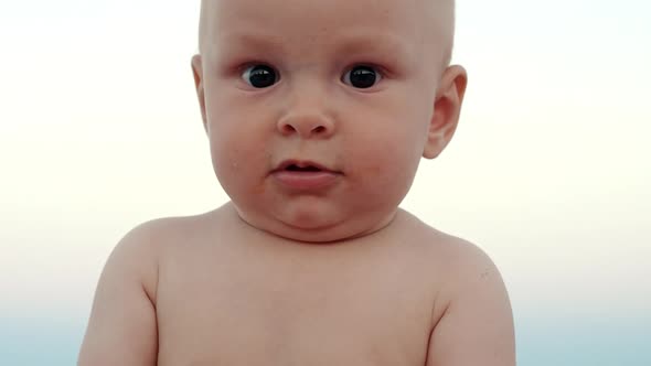 Happy Baby Face. Baby Smiling Portrait