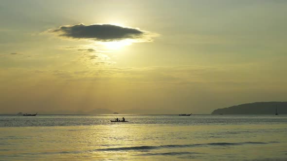 Sunset on the Tropical Beach, Krabi, Thailand