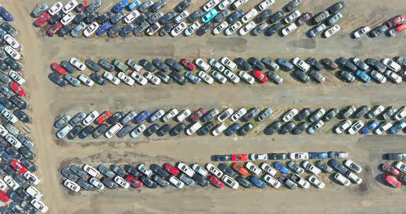 Rows a Many Used Cars Parking Auction Dealer Lot