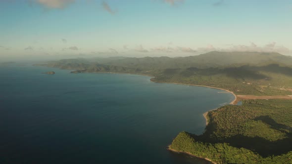 Tropical Island with Blue Lagoon