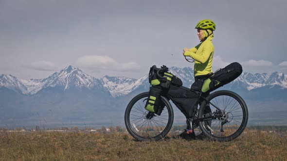 The Woman Travel on Mixed Terrain Cycle Touring with Bikepacking