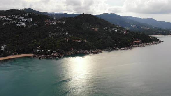 Beautiful high view of nature with sea ocean