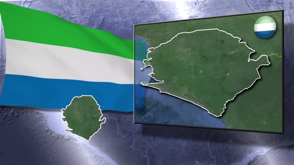 Sierra Leone Flag And Map Animation