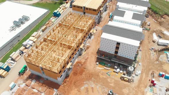 Aerial Of Apartment Construction Site alt