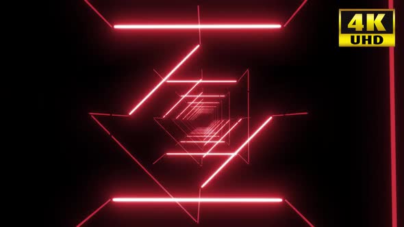 5 Colorful Neon Tunnel Vj Pack