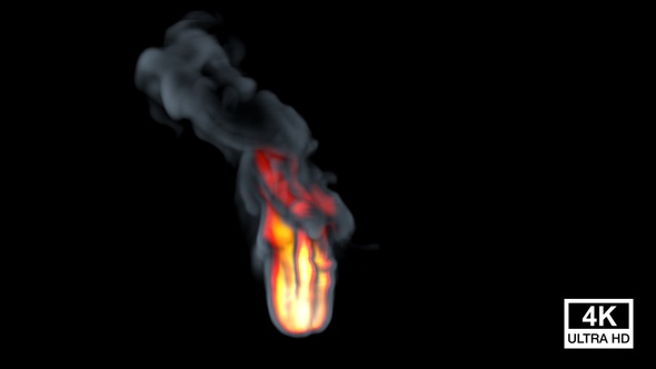 Fire Flame With Dark Smoke 4K  alt