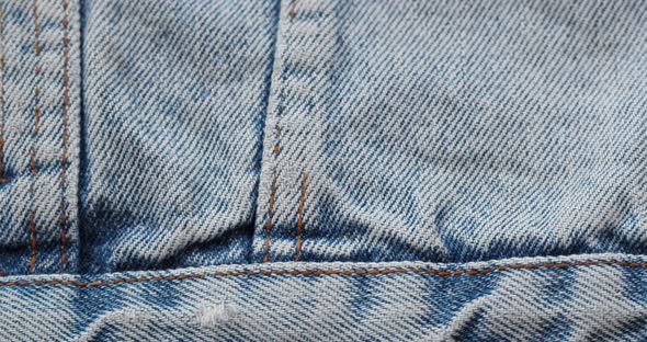 Blue Jeans Fabric Closeup