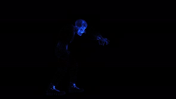 digital  zombie hologram background