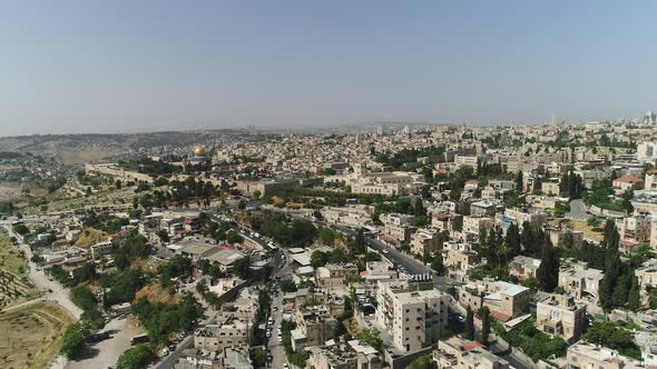 Aerial view of the city