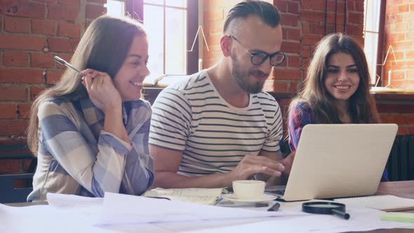 Young people at work