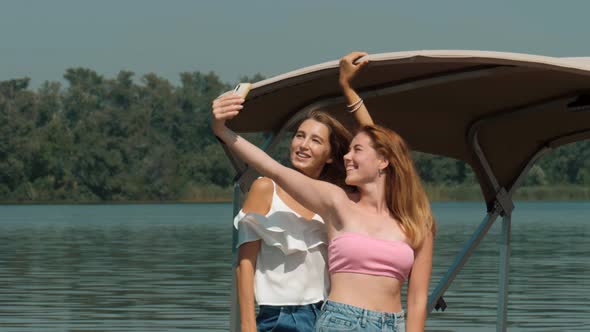 Young People Relaxing on a Yacht