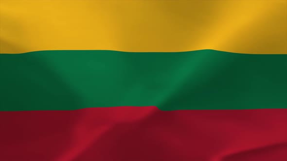 Lithuanian Waving Flag 4K Moving Wallpaper Background
