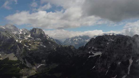 Incredible Views in the Albanian Alps Summer's Day in Albania in the Mountains Morning View of