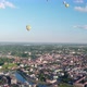 hot air balloon flight over the city - VideoHive Item for Sale