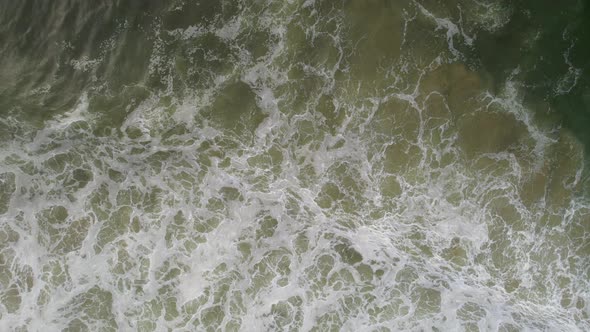 White Water Caused By Large Waves Crashing in the Ocean