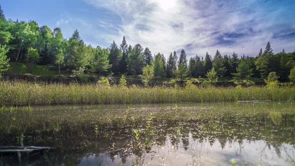 Time lapse of a beautiful quarry in the Czech Republic