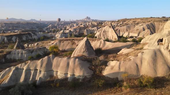 Cappadocia, Turkey : Balloons in the Sky. Aerial View