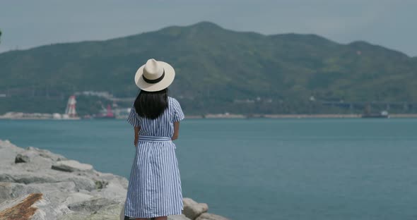 Woman look at the sea