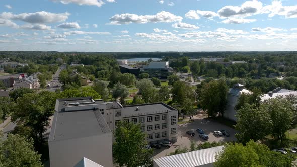 Aerial View of the REzekne City in Latvia