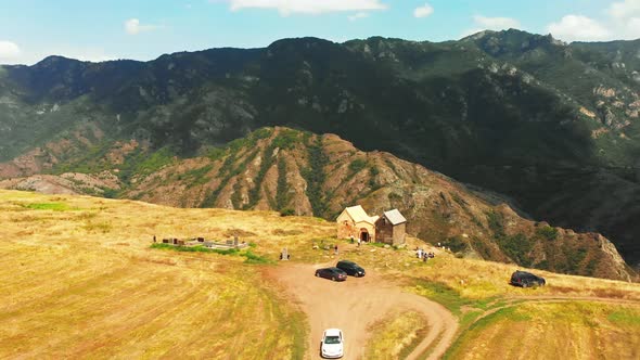 Cinematic View Monastery In Armenia
