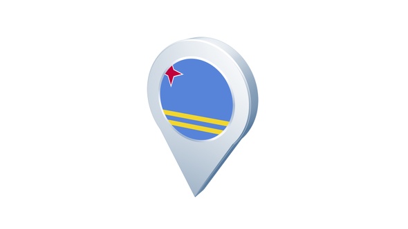 Aruba Flag Pin Icon