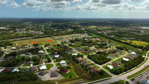 Aerial Drone Video Winterlakes Park In Port St Lucie Fl Usa