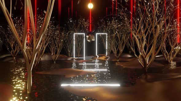 Night Fantasy Tree In Summer Time 03 HD alt