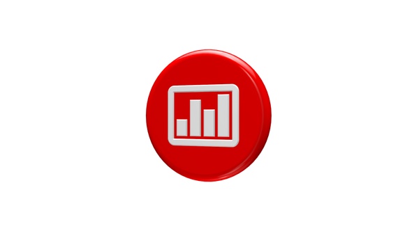 Bar Graph 3D Icon