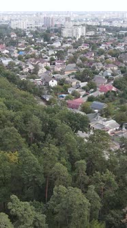 Aerial View of the Border of the Metropolis and the Forest