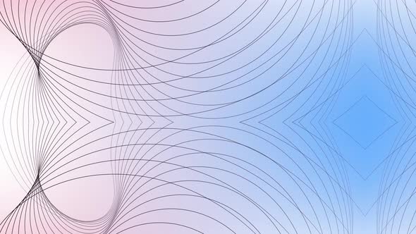 Geometric ribbon line morphing animation. Ribbon line geometric colorful line. Vd 760
